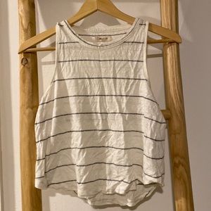Madewell linen navy stripped tank
